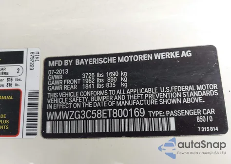 2014 Mini Clubman Cooper S z USA, uszkodzony, nr VIN WMWZG3C58ET800169